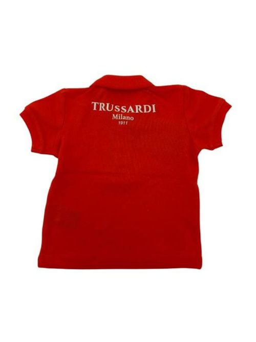 Polo con logo lettering sul retro TRUSSARDI JEANS | TIP25014PO/OFRED_BRIGHT